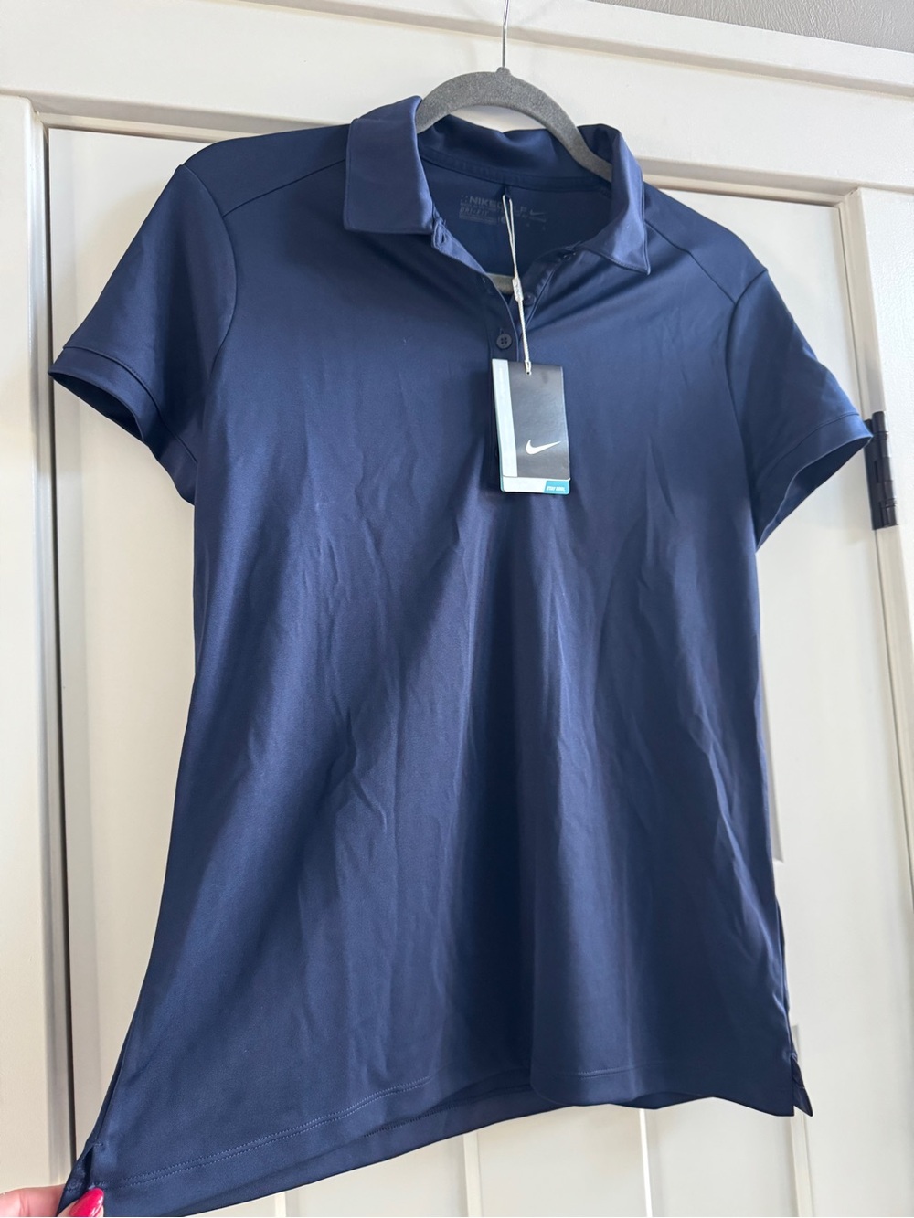 NWT Nike Golf Victory Dri-FIT Polo Women’s Large Navy Short Sleeve Style 725582